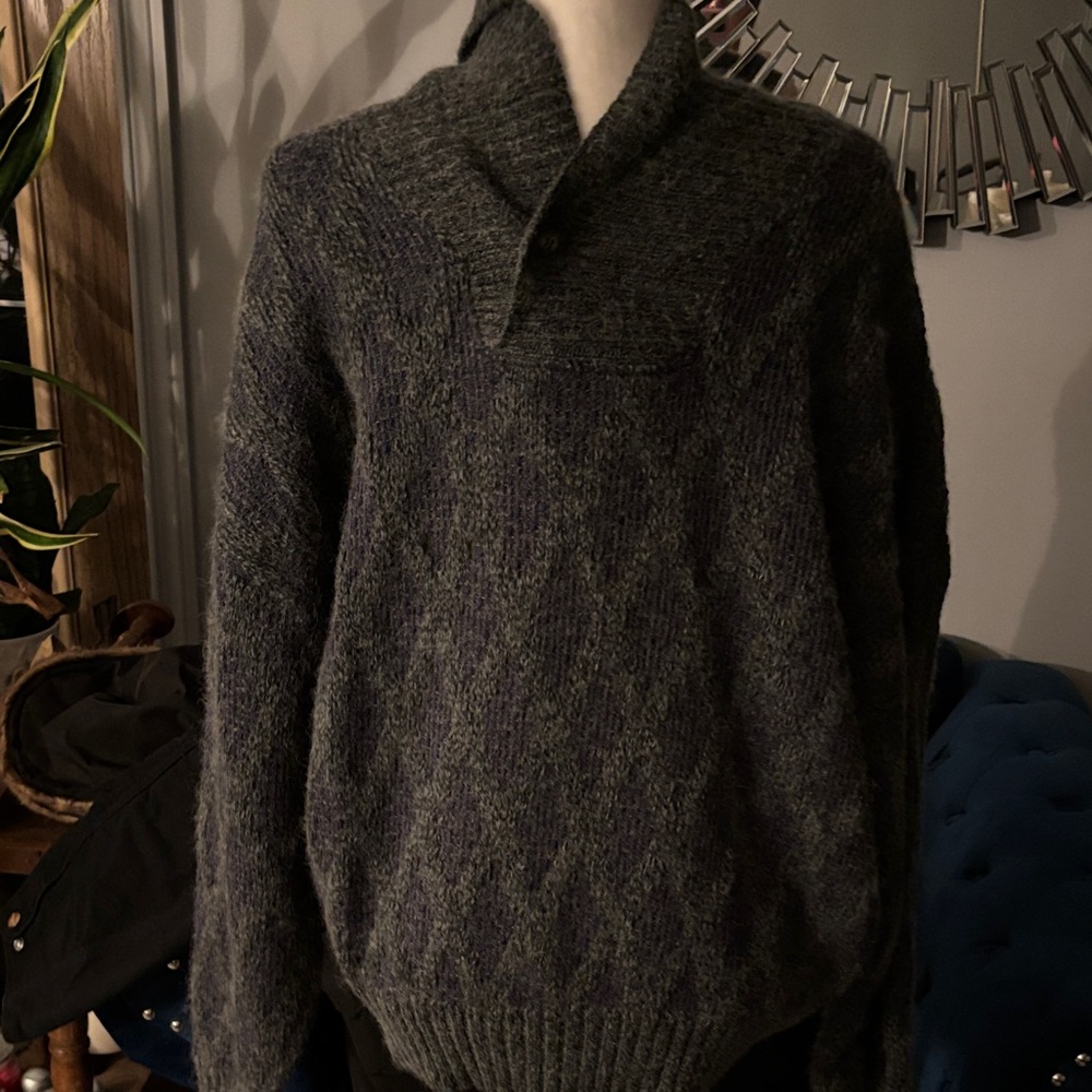 Men's Charcoal Turtleneck Sweater by Brettons